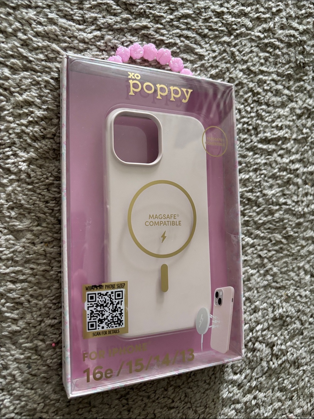 Light pink  MagSafe-Compatible iPhone Case (Fits 16e/15/14/13)